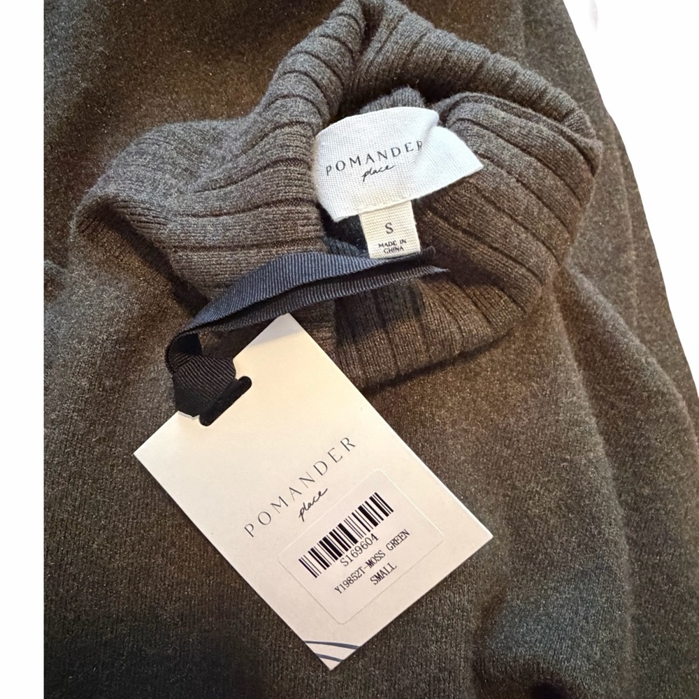 Pomander Place NWT Moss Green Vivianne Dress Olive Size S - Picture 7 of 8